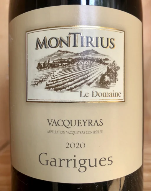 Montirius Vacqueyras 'Garrigues' 2020