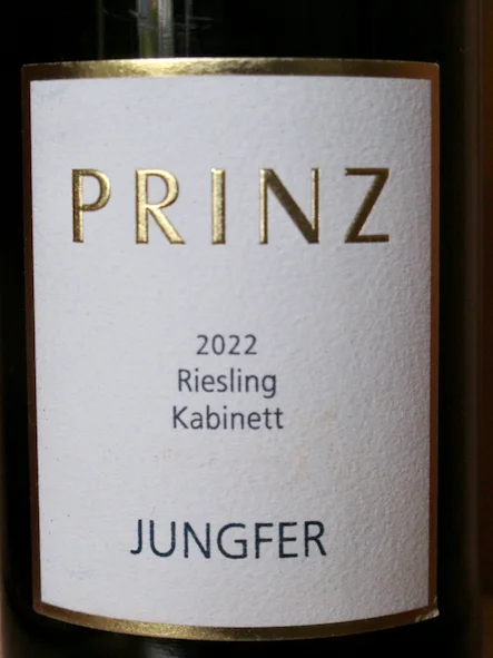 Prinz Hallgartener Jungfer Riesling Kabinett 2022